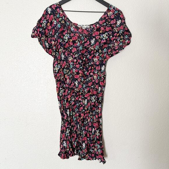 NC 17 by Danielle Karen Vintage 90s Floral Button Up Mini Dress - Picture 3 of 9